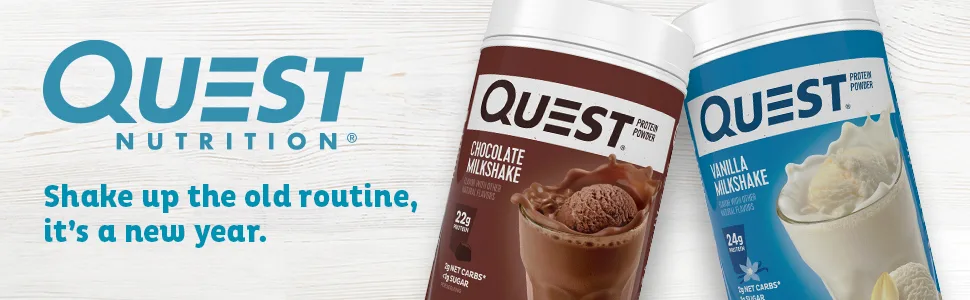 Quest Protein Powder & Chips Bundle - Vanilla Milkshake Powder (24g Protein 1.6lb) + Tortilla Chips Variety Pack (12ct) - product information 1