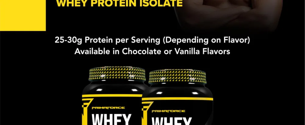 Primaforce Whey Protein Isolate Powder (Vanilla 2 lbs) - Non-GMO Gluten Free - Whey Protein Isolate