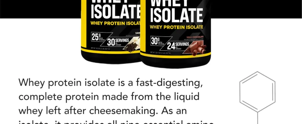 Primaforce Whey Protein Isolate Powder (Vanilla 2 lbs) - Non-GMO Gluten Free - Whey Protein Isolate