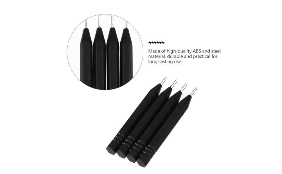 ORFOFE 5 Pack Steel Needle Rod Removal Tool Accessories Cleaners Earmold Cleaning Rod - product information 5