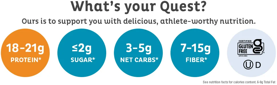 Quest Nutrition Mini Cookies & Cream Protein Bars High Protein Low Carb Keto Friendly 14 Count & Tortilla Style Protein Chips Low Carb Nacho Cheese 1.1 Ounce - product information 2