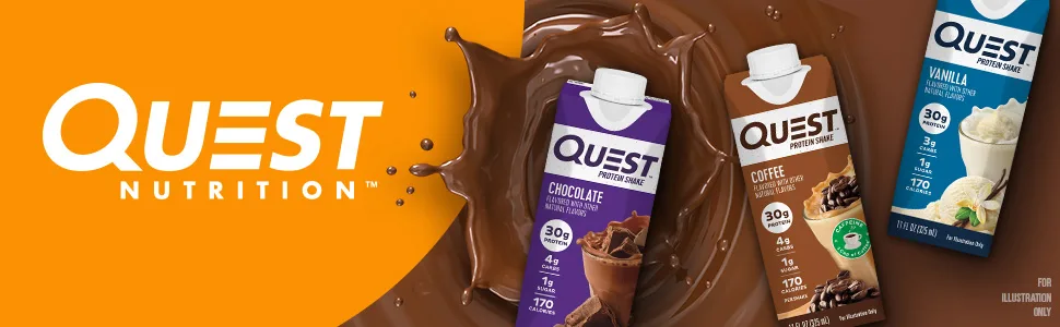 Quest Nutrition Chocolate Protein Shake Pack of 12 & Pure Protein Chocolate Protein Shake Pack of 12 30g Protein 11oz Bottles - product information 1