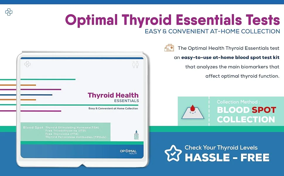 Optimal Thyroid - at Home Thyroid Function Test Kit for Women and Men - test kit banner