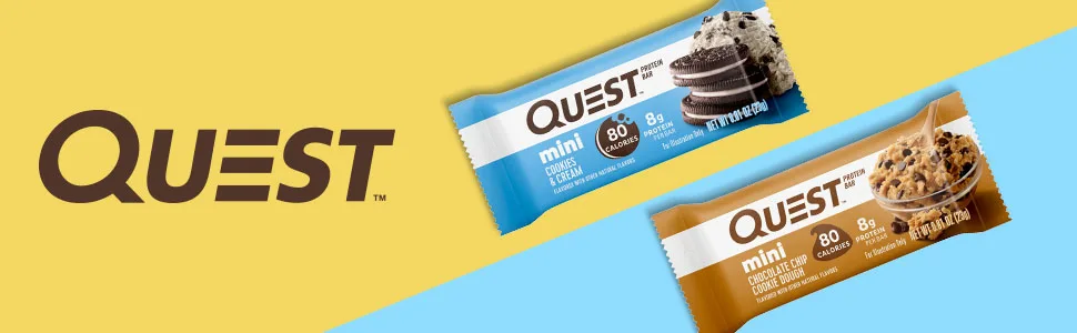 Quest Nutrition Mini Cookies & Cream Protein Bars High Protein Low Carb Keto Friendly 14 Count & Cheese Crackers Cheddar Blast High Protein Low Carb - product information 1