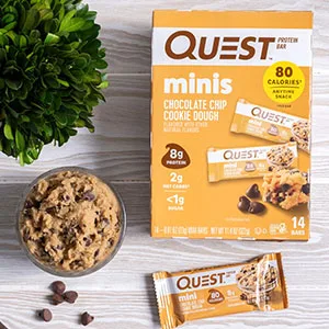 Quest Nutrition Mini Cookies & Cream Protein Bars High Protein Low Carb Keto Friendly 14 Count & Cheese Crackers Cheddar Blast High Protein Low Carb - product information 3