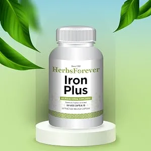 Herbsforever Iron Plus Capsules Supplement Promotes Iron Level 60 Capsules - Iron Plus Capsules