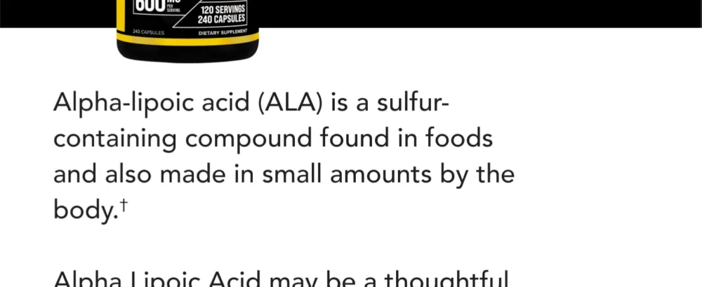 Primaforce Alpha Lipoic Acid 600mg Per Serving 240 Capsules 120 Servings - PrimaForce Alpha Lipoic Acid