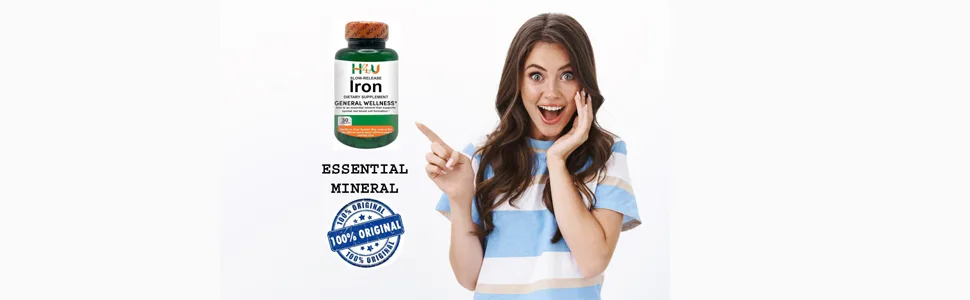 H4U Slow Release Iron Supplement (45mg) for Iron Deficiency - Complete Blood Support Formula. Increase Iron Levels Without Side Effects: High Potency Easy-to-Swallow Tablets - 30 Count. - product information 6