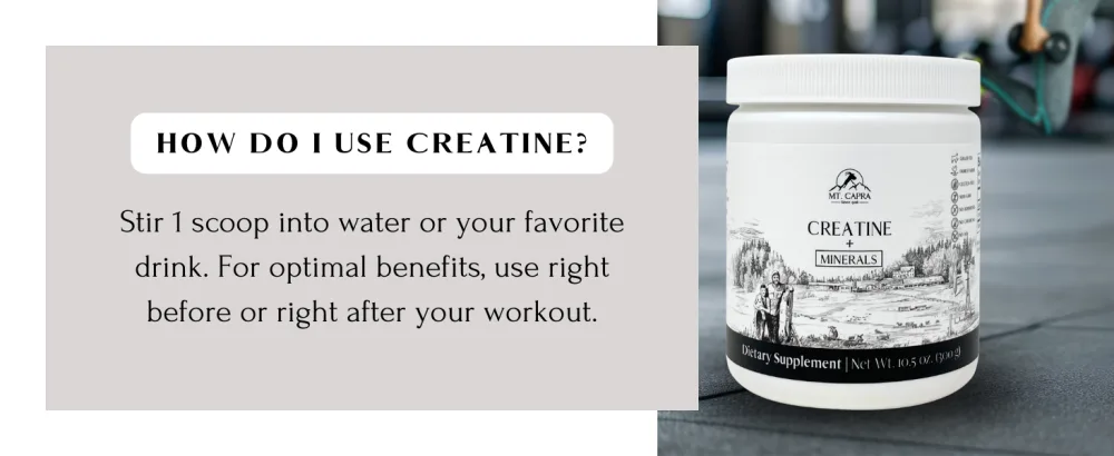 Mt. Capra Creatine + Minerals | 5 g Creatine Monohydrate with Goat Whey Mineral Concentrate | Enhance Hydration and Cellular Performance | 40 Servings - Creatine + Minerals