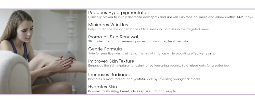 Daggett & Ramsdell Knee and Elbow Fade Cream with Oligopeptide 2% 4 oz. - Hyperpigmentation and Wrinkle Treatment Safe for Sensitive Skin - FACE AND EYE 3 WEB