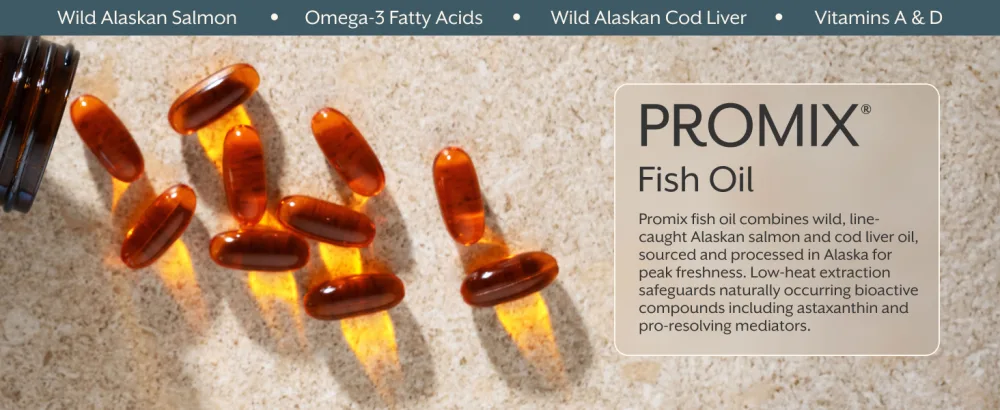 ProMix Nutrition Fish Oil + Cod Liver Supplement - 60 softgels - Promix Fish Oil