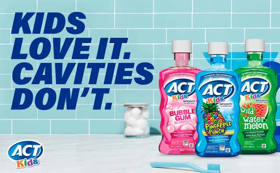 ACT Kids Toothpaste Bubble Gum 4.6oz + DenTek Kids Flossers Wild Fruit 90ct - product information 1