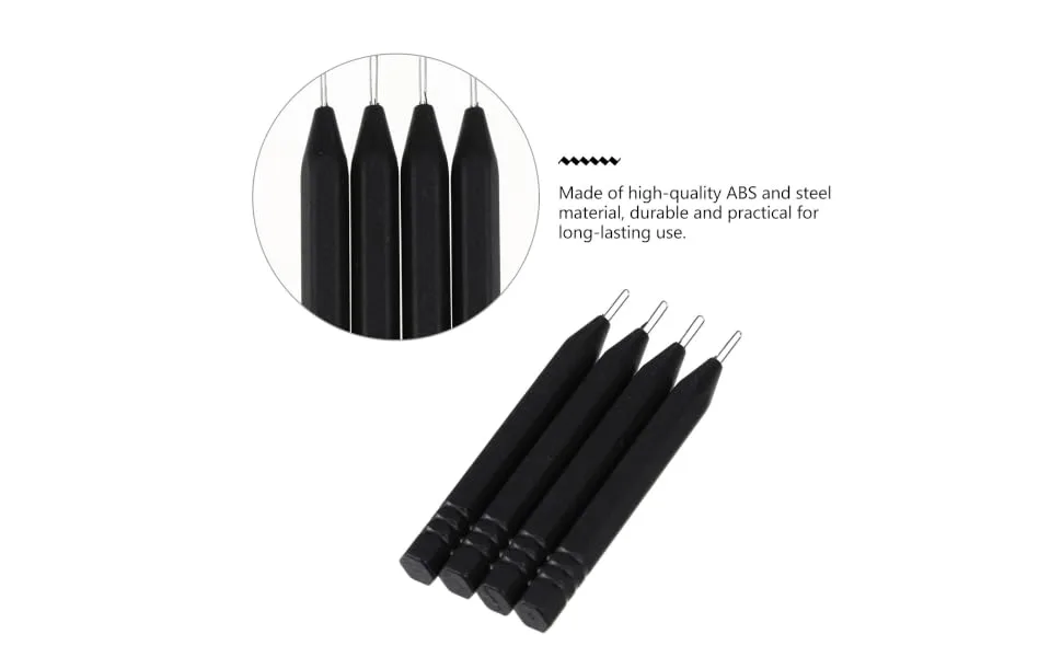 BCOATH 4pcs Steel Needle Rod Earmold Cleaning Tool for Hearing Aids Earwax Removal - product information 4