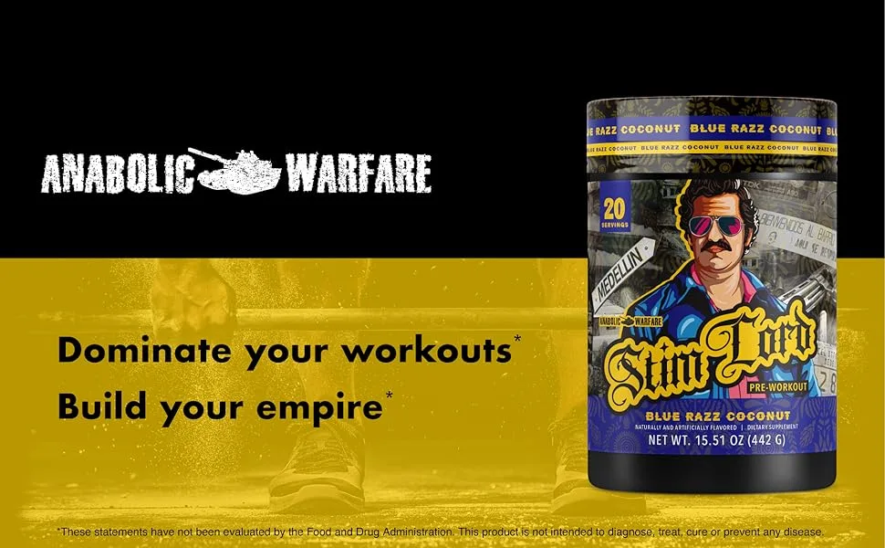 Anabolic Warfare Stim Lord Pre-Workout (BlackBerry Lemonade - 20 Servings) - dominate your workouts