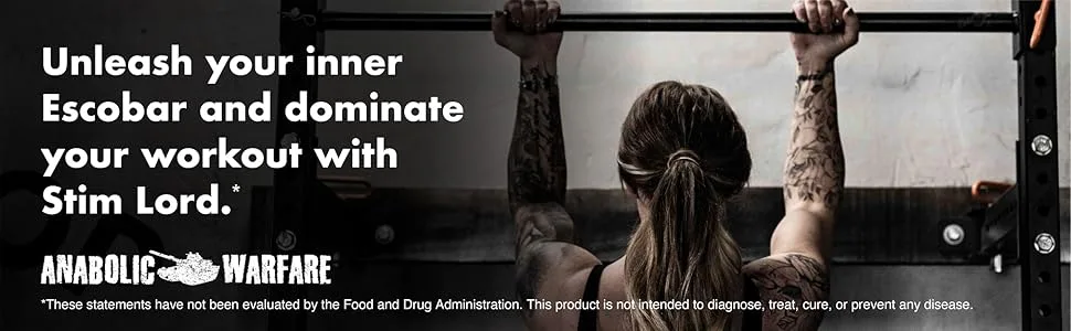 Anabolic Warfare Stim Lord Pre-Workout (BlackBerry Lemonade - 20 Servings) - unleash your inner escobar