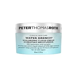 Peter Thomas Roth | Full-Size Water Drench Essentials 2-Piece Face & Eye Kit | Hyaluronic Acid Skincare Set Moisturizer and Eye Masks - Water Drench Hyaluronic Cloud Cream Hydrating Moisturizer, full-size hydra-gold stars bestsellers