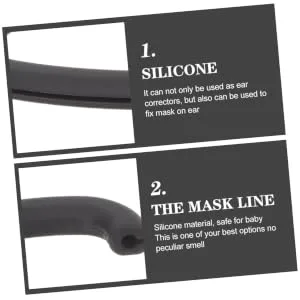 6Pairs Comfortable Auricle Ear Support for Newborns Professional Auricle Correction Tools for Protruding Ears Black - product information 5