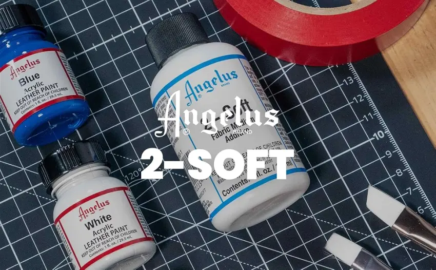 Angelus 2-Soft-1 oz Fabric Medium  Clear 1 oz 2-Soft Fabric Medium - Angelus 2-Soft Additive and Angelus Paints, Accessories
