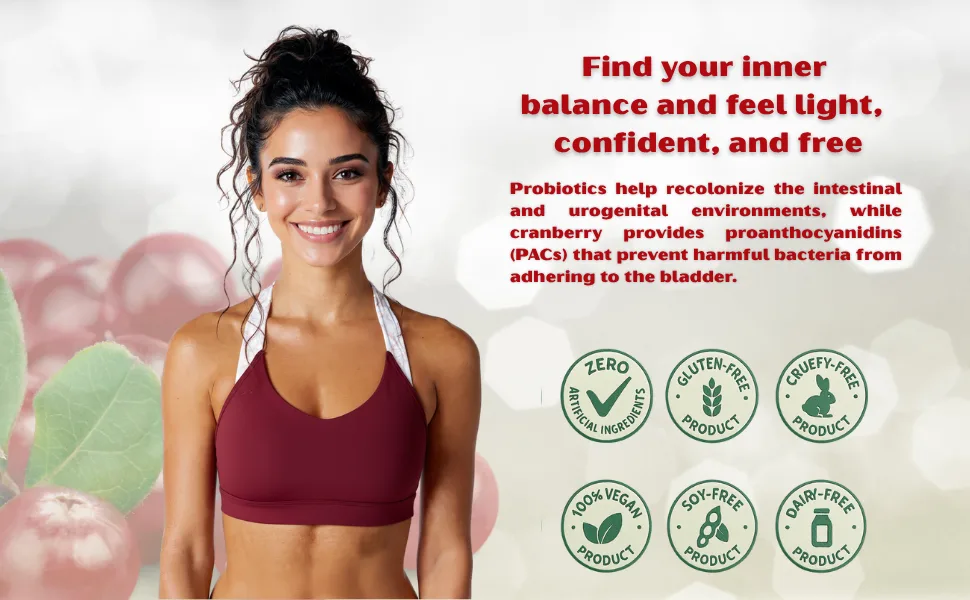 Probaclac PROBIOTICS for UTIs with Cranberry Formula Urinary & Digestive Health Support Multi-Strain probiotic and lactic Ferment Complex (9 strains) (2) - product information 4