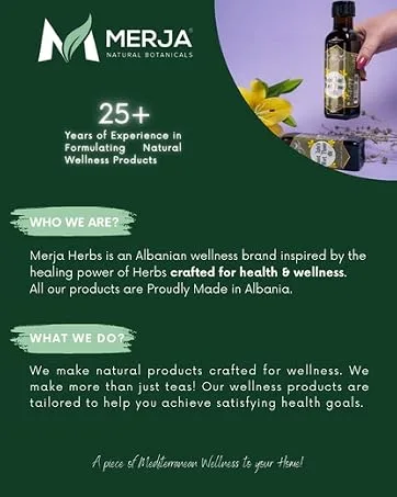 Merja Herbs Bee Propolis with Oregano for Adults - Natural Immune Support & Sore Throat Relief in Drops 20ml 0.68 oz - merja herbs