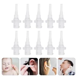 Hoement 30pcs Ear Washer Disposable Tips for Ear Cleaning for Safe and Wax Removal Convenient and Portable - product information 3