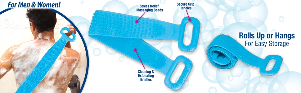 Ontel Back Shimmy Scrub Exfoliating Body Scrubber Small (SHIM-MC12/4) 1 Count (Pack of 1) Shimmy Scrub - Shimmy Scrub