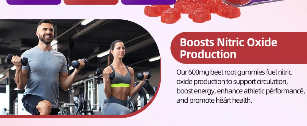 ELLAMENTZ Beet Root Gummies 600mg with CoQ10 L-Citrulline Grape Seed & Pomegranate - 7 in 1 Nitric Oxide Booster Gummies for Circulation Energy & Endurance Vegan 120 Counts - beet-5