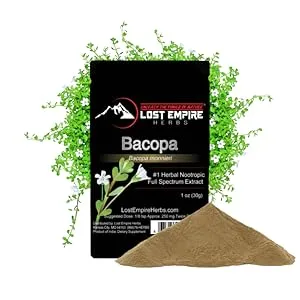 Lost Empire Herbs Bacopa (Bacopa Monnieri) Full Spectrum Extract Powder - Organic - 30 Grams - Bacopa Powder