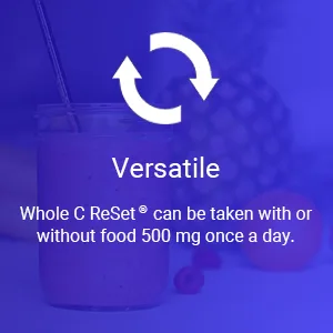 RnA ReSet Whole C Reset Vita-C Fruit Blend with Bioflavonoids & Polyphenols Organic Vitamin C Complex Immune Support (60 Capsules) - Versatile - Whole C ReSet can be take with or without food 500mg twice a day