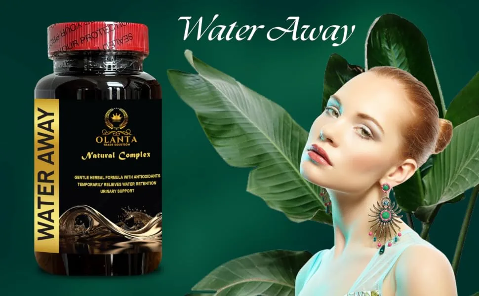 OLANTA TRADE SOLUTION Water Away Complex - Support Water Retention Pills Support Water Away Gentle with Milk Thistle Urinary Support Non-GMO Tart Cherry - 1 Bottle 60 Capsules - Water Away Pills