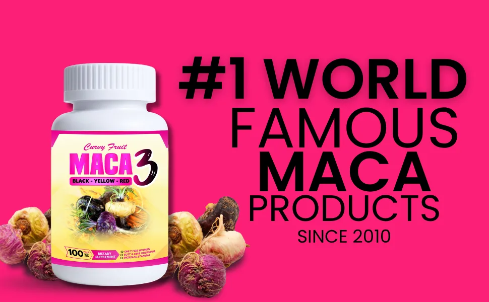Maca 3 Capsules Black Red & Yellow Maca Root Blend Feminine Balance & Natural Body Support Herbal Formula - maca 3, maca root, black maca, yellow maca, red maca, hormone balance