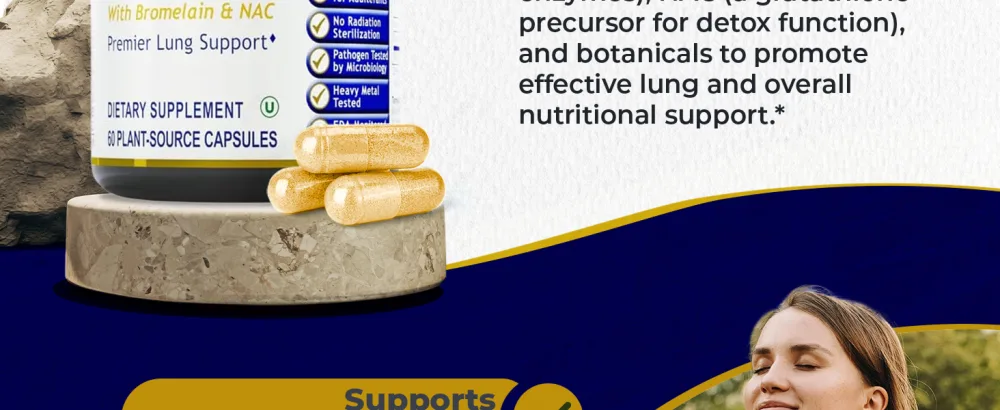 Premier Research Labs PneumoVen - Lung Support Supplement w/Bromelain & NAC Lung Health Support Vitamins Lung Cleanse - 60 Capsules - nutrients quercetin detox smokers allergy now humans resprin colon breathing exercise device asthma