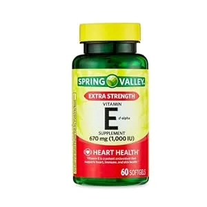 4 TOP CARE Extra Strength Vitamin E D-Alpha Softgels 670 mg (1 000 IU) 60 Count - Extra Strength Vitamin E D-Alpha