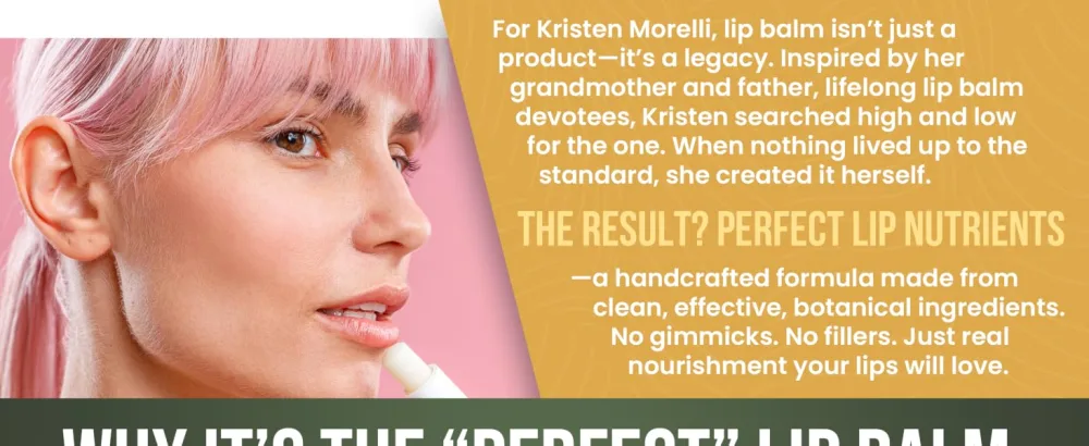 Perfect Supplements - Lip Nutrients Vanilla Lip Balm - With Calendula Cocoa Butter & Vitamin E - Ultra Moisturizing Lip Care for Soft Healthy Lips -3 Pack Mandarin Vanilla - aplus content image