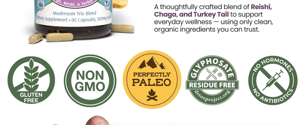 Perfect Supplements - Mushroom Immunity - 90 Capsules - aplus content image