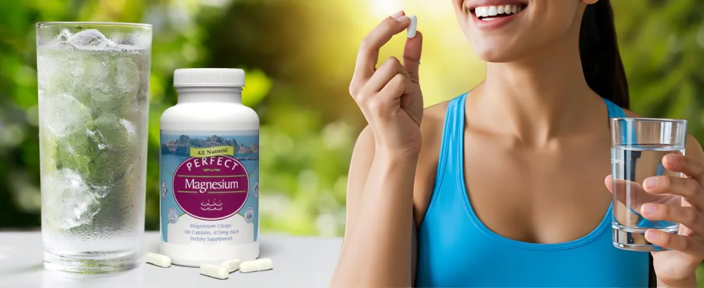 Perfect Magnesium Citrate - 180 Vegetable Capsules - aplus content image