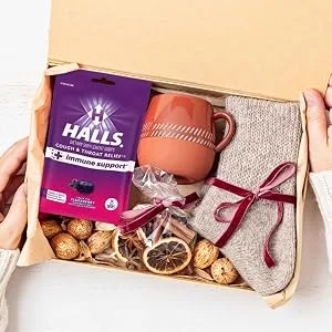 HALLS Cough and Throat Relief + Immune Support Elderberry Flavor Cough Drops 25 Drops - image