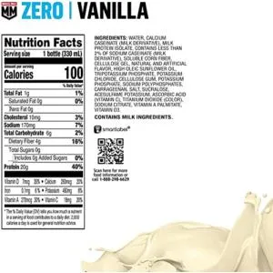 Muscle Milk Zero Protein Shake Vanilla Cr me 20g Protein Zero Sugar 100 Calories & Pro Advanced Nutrition Protein Shake Intense Vanilla 11.16 Fl Oz (Pack of 12) 32 - product information 1