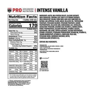 Muscle Milk Zero Protein Shake Vanilla Cr me 20g Protein Zero Sugar 100 Calories & Pro Advanced Nutrition Protein Shake Intense Vanilla 11.16 Fl Oz (Pack of 12) 32 - product information 2