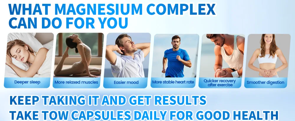 Magnesium Complex 8 Forms of Elemental Magnesium for Maximum Absorption 1000mg High Potency Formula Supports Bones Muscles & Overall Well-Being Non-GMO 90 Capsules - magnesium complex capsule