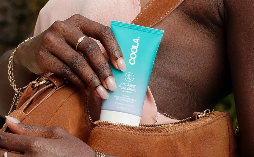 COOLA Anti-Aging Hand Cream with SPF 30 Dermatologist Tested Sunscreen Mango Seed Butter Vitamin E Organic Arnica Deeply Nourishing Visibly Smooths Skin 2 Fl Oz - hand creame