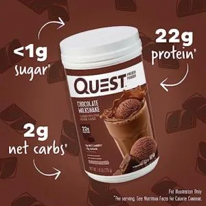 Quest Chocolate Milkshake Protein Powder 22g Protein Quest Protein Bars Variety Pack High Protein Gluten Free 12 Count - product information 1