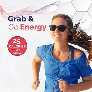 Pure Chocolate Energy Chews - with Caffeine - Dark Chocolate (30 Count) - Energy Chews for Runners