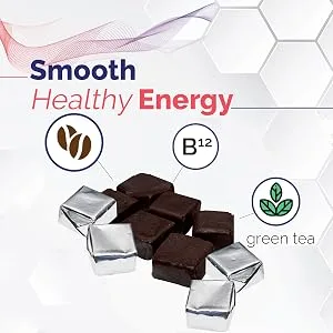 Pure Chocolate Energy Chews - with Caffeine - Dark Chocolate (30 Count) - SWITCH YOUR FIX!