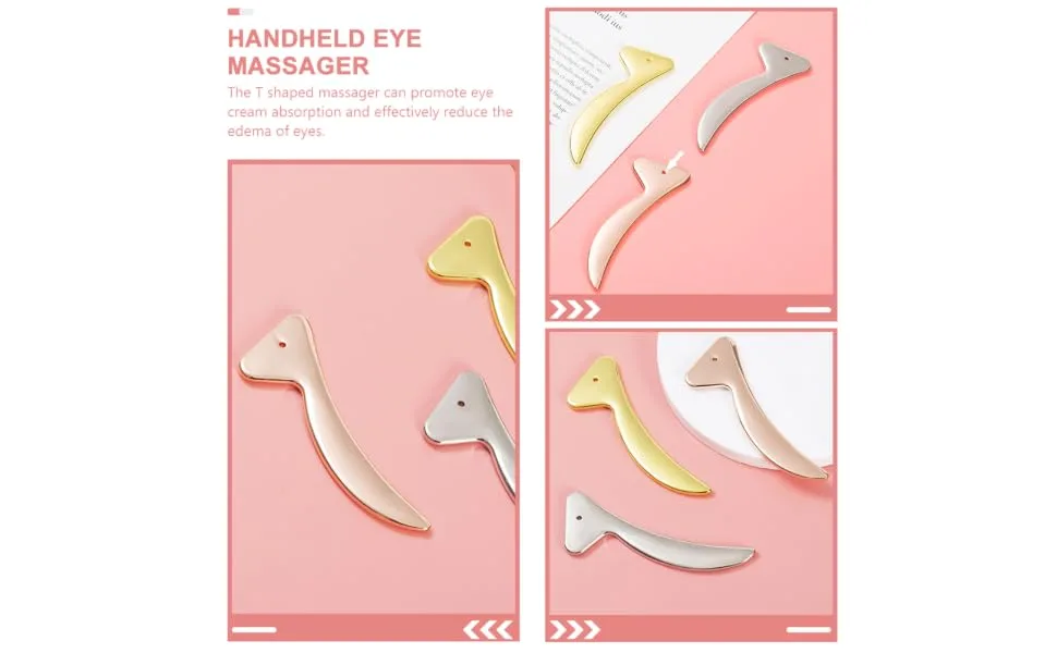 VINTORKY 3pcs Eye Massage Applicator Tool Multi-functional Facial Skincare Massagers for Eye Gua and Face Masks Easy to Clean Design - product information 2