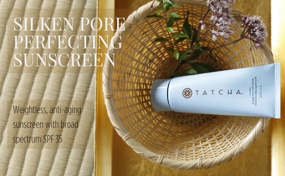 Tatcha Silken Pore Perfecting Sunscreen SPF 35 | Lightweight Sunscreen with Matte Finish and UVA/UVB Protection  60 ml | 2 oz - tatcha the deep cleanse