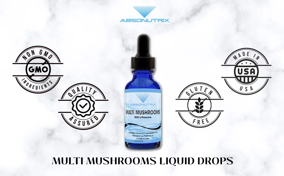 Absonutrix Marshmallow with Lemon Balm 390 mg 4 Oz Liquid 302 Servings Made in USA Quick Absorption Quality Potent Ingredients Non-GMO GMP Certified Marshmallow Liquid Extract - Multi Mushrooms