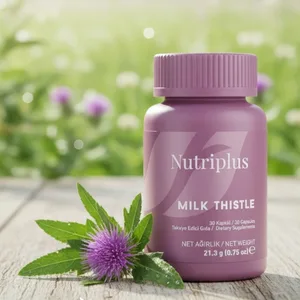 FARMASi Nutriplus Milk Thistle - Silymarin Extract Vegan Herbal Supplement 30 Capsules - responsibly sourced ingredients plant based supplement daily wellness routine easy to use one