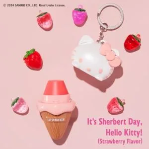 Lip Smacker Hello Kitty Kiwi Swirls Lip Balm Bundle with Ice Cream Cone Lip Gloss - product information 2