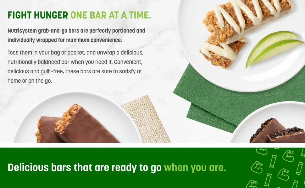 Nutrisystem Chocolate Peanut Butter Lunch Bars Bundle 11g of Protein Helps Support Weight Loss - 10 Count Chocolate 10 Count (Pack of 1) - delicious bars